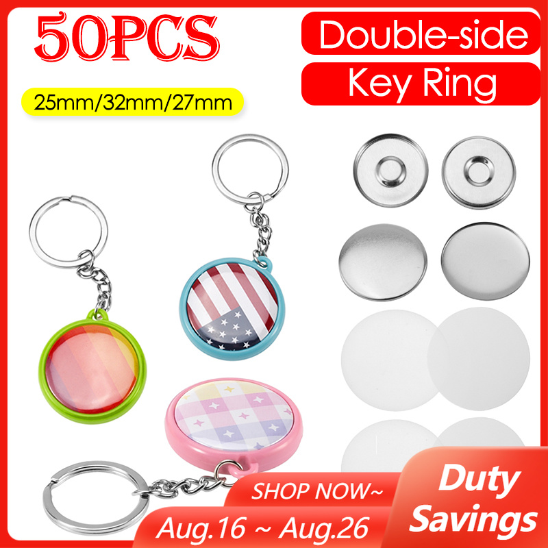 50pcs/Set 25mm 32mm 37mm Doubl - Button Badge Blank recension och pris