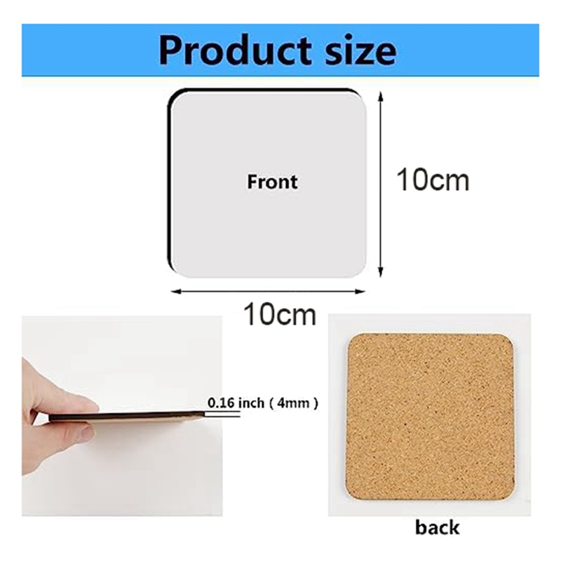 12 Pcs Sublimation Square Coas - Coaster Sublimation Blank recension och pris